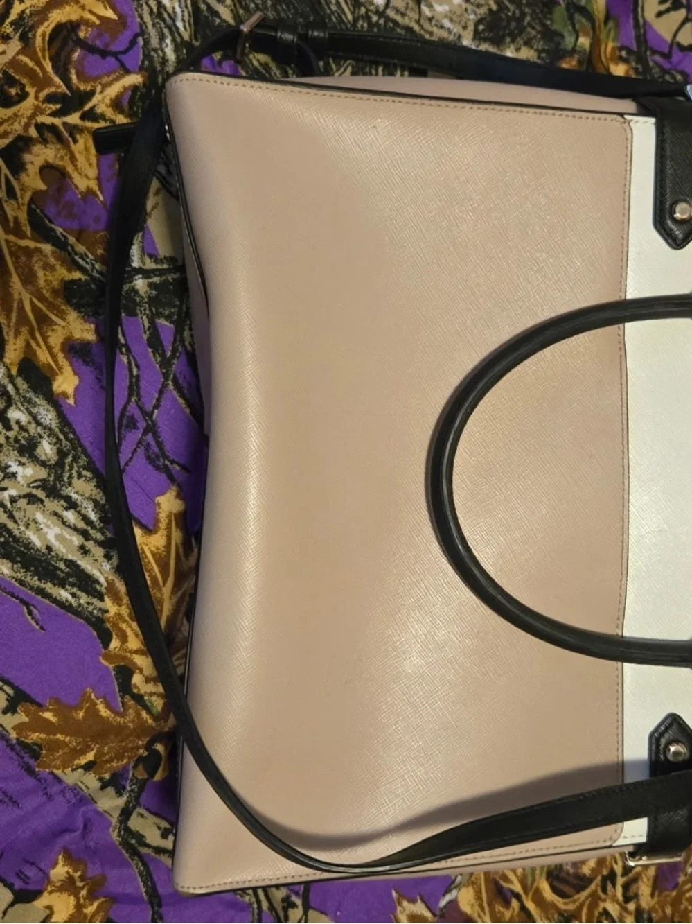 kate spade Blush, Black and Cream Panel Shoulder Bag